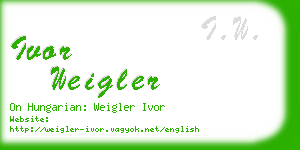 ivor weigler business card